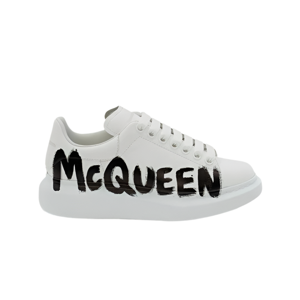 ALEXANDER MCQUEEN GRAFFITI WHITE-BLACK - VICE