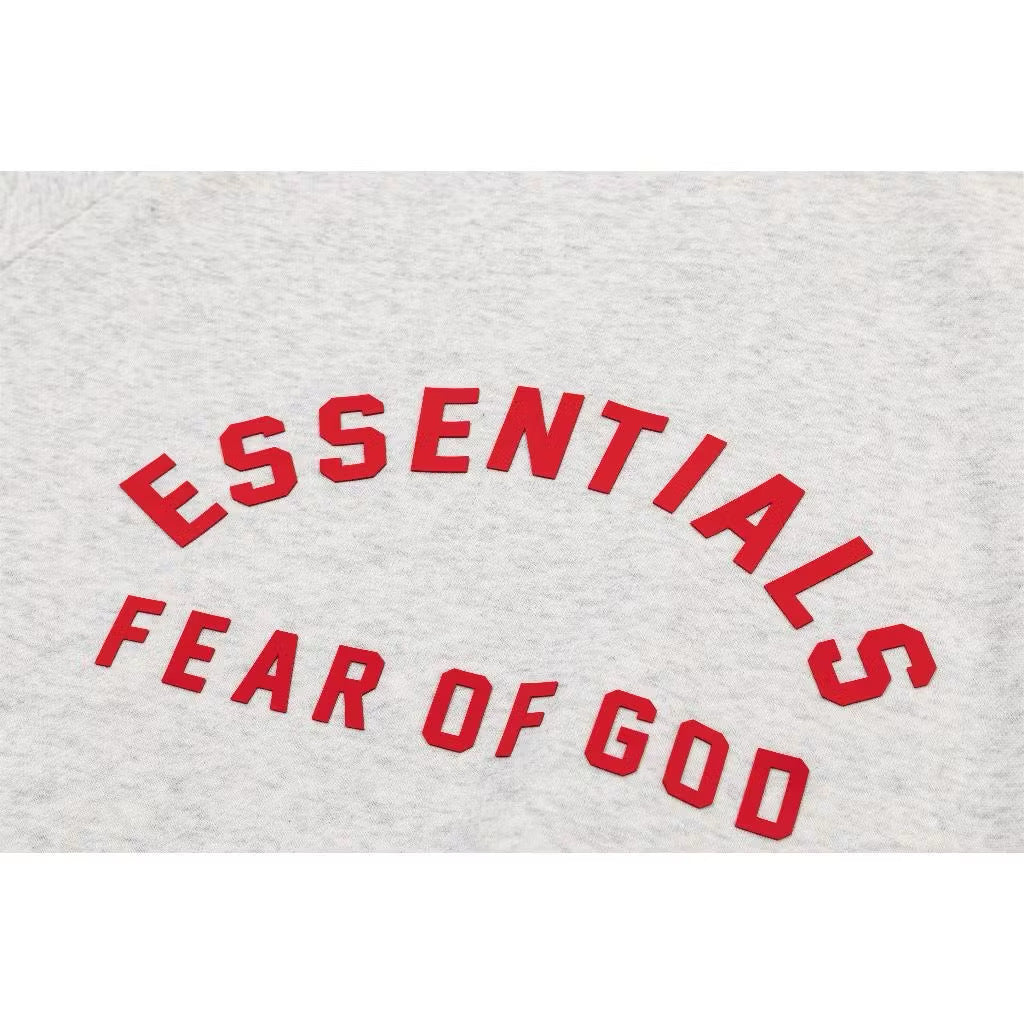 ESSENTIALS RED LOGO HOODIE