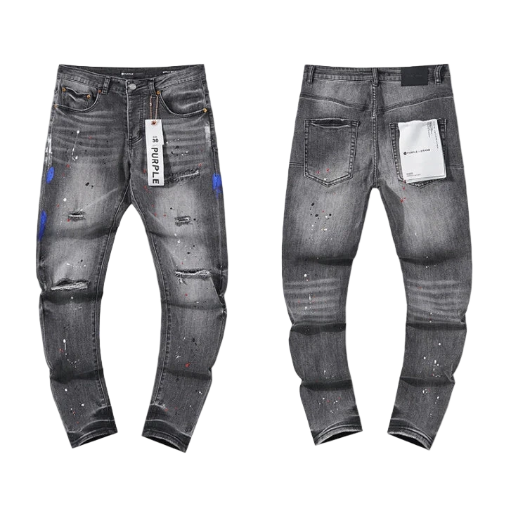 PANTALÓN PURPLE JEANS GRIS AZUL SLIM FIT