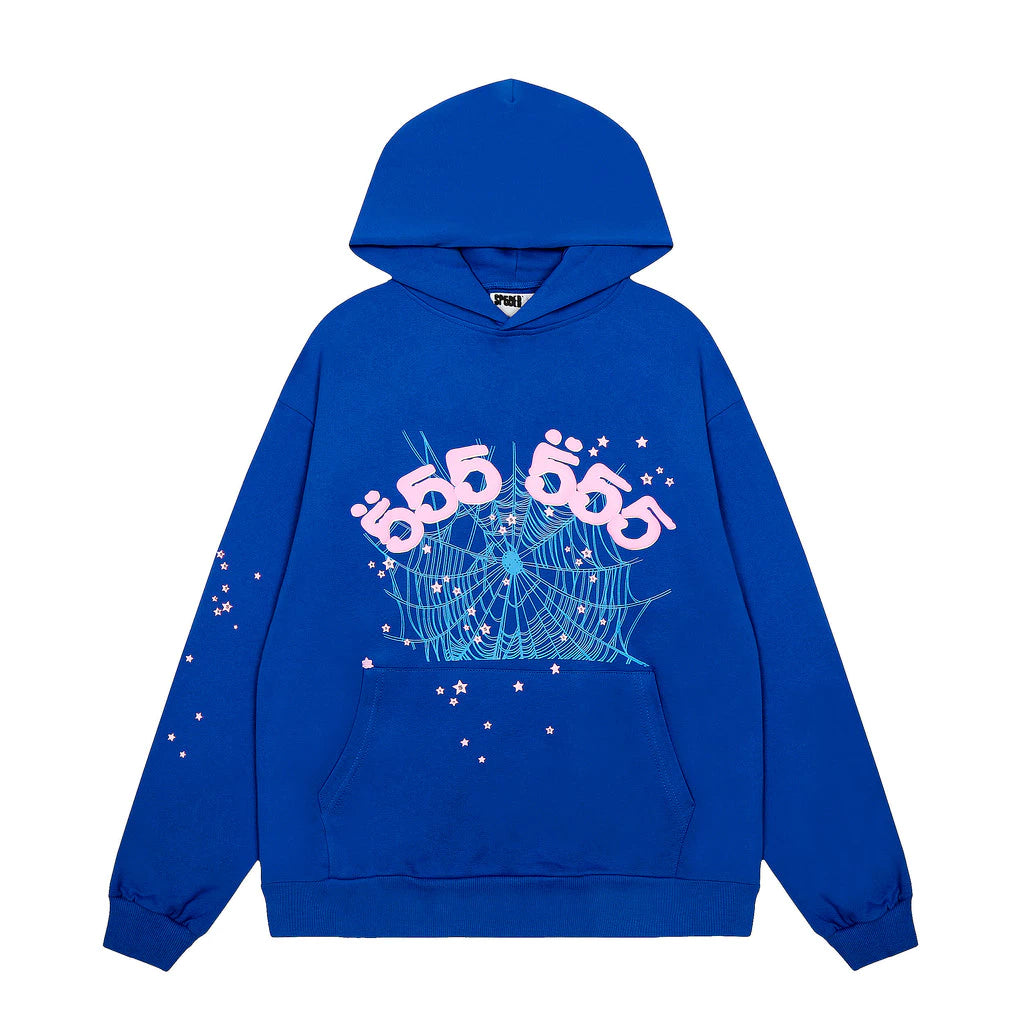 SP5DER BLUE HOODIE