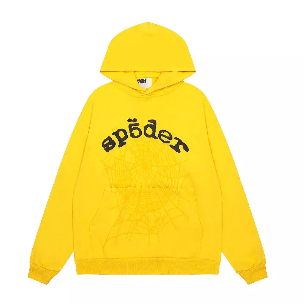 SP5DER YELLOW HOODIE