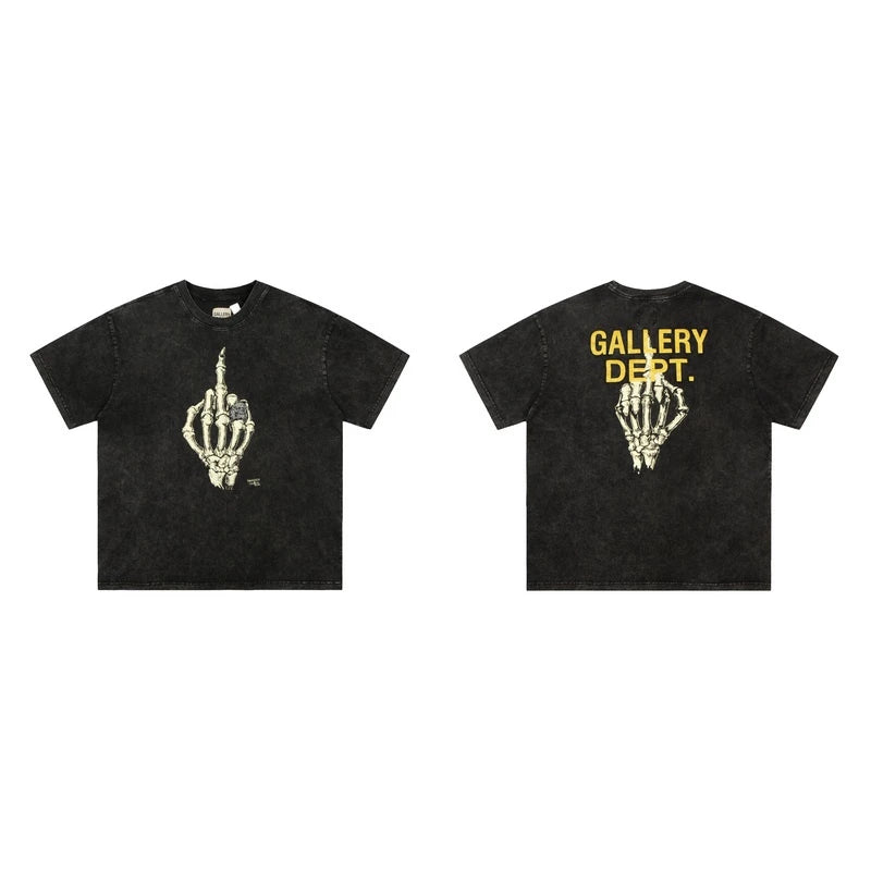 GALLERY DEPT. SKELETON SHIRT MIDDLE FINGER